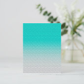 モダンティール(緑がかった色)青グラデーション ポストカード (スタンド正面)