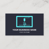 モダンティール(緑がかった色)3Dプリンタ 名刺 (正面)