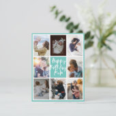 モダンティール（緑がかった色）8フォトコラージュハッピーバースデーママ (スタンド正面)