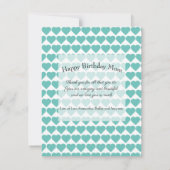 モダンティール（緑がかった色）8フォトコラージュハッピーバースデーママ (裏面)