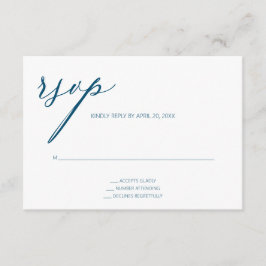 モダンティール（緑がかった色）RSVPエンクロージャカード エンクロージャーカード