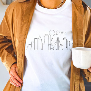 モダンテキサス州ダラス手線デザイン Tシャツ