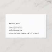 モダンテクスエレガントチャ白ブラックストライプ弁護士 名刺 (裏面)