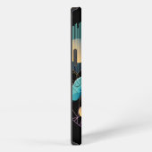 モダンテクノ宇宙飛行士イラスト iPhoneケース (右側面)