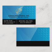 モダンテックロゴ | 幾何学的な背景 名刺 (正面/裏面)