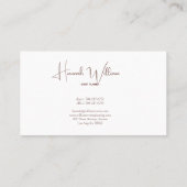 モダンテラエレガントコッタミニマル主義者 名刺 (裏面)