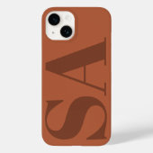 モダンテラコタコンテンポラリーイニシャルミニマルカス Case-Mate iPhoneケース (裏面)