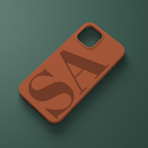 モダンテラコタコンテンポラリーイニシャルミニマルカス Case-Mate iPhone 14ケース