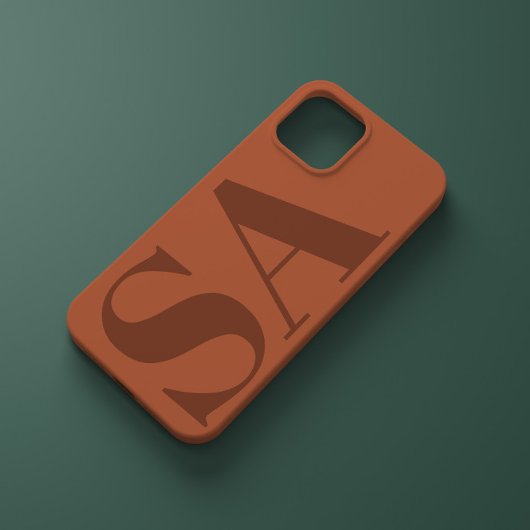 モダンテラコタコンテンポラリーイニシャルミニマルカス Case-Mate iPhoneケース