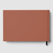 モダンテラコタ結婚ブラウンの名前の日付フォイル ゲストブック (裏面)