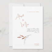 モダンテラコッタの親の結婚家 招待状 (正面)