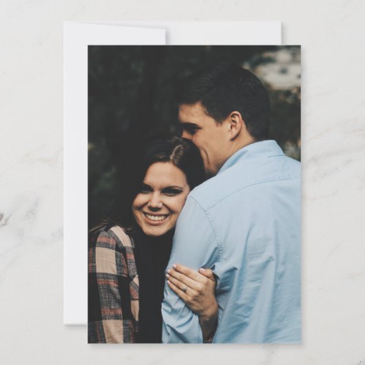 モダンテラコッタアーチ写真ウェディング セーブザデート (裏面)