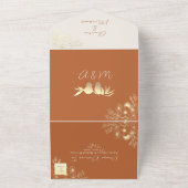 モダンテラコッタウェディングオールインワン招待状 オールインワン招待状 (外側)