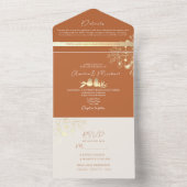 モダンテラコッタウェディングオールインワン招待状 オールインワン招待状 (内側)