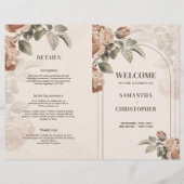 モダンテラコッタフローラセージ葉グリーン結婚ズ (正面)