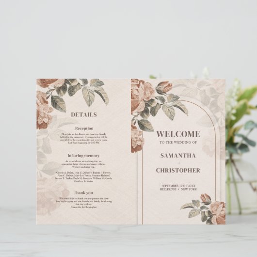 モダンテラコッタフローラセージ葉グリーン結婚ズ (スタンド正面)