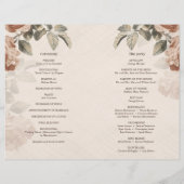 モダンテラコッタフローラセージ葉グリーン結婚ズ (裏面)