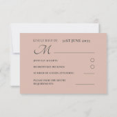 モダンテラコッタボタニカルRSVP結婚の 出欠カード (裏面)