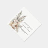 モダンテラコッタボヘミアンパンパ結婚スグラスのナ スタンダードカクテルナプキン (角)