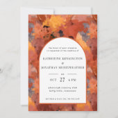 モダンテラコッタボホアーチ結婚ーズ 招待状 (正面)