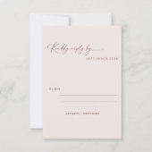 モダンテラコッタボホ植物書結婚物 出欠カード (正面)