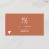 モダンテラコッタミニマリストのロ感謝していゴの順は 名刺 (裏面)