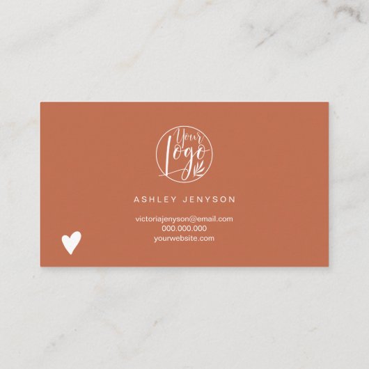 モダンテラコッタミニマリストのロ感謝していゴの順は 名刺 (裏面)