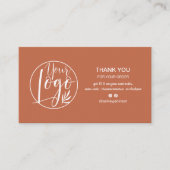 モダンテラコッタミニマリストのロ感謝していゴの順は 名刺 (正面)