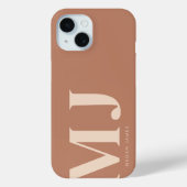 モダンテラコッタモノグラム Case-Mate iPhoneケース (裏面)