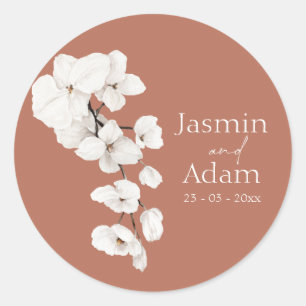 モダンテラコッタラン結婚の花 ラウンドシール