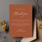 モダンテラコッタ書結婚道 サンキューカード