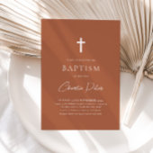 モダンテラコッタ男子 洗礼・命名式案内 招待状