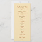 モダンテラコッタ フラワー ウェディングプログラム (裏面)