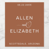 モダンテラスタイリッシュ結婚コタきらめくワイン ワインラベル (シングルラベル)