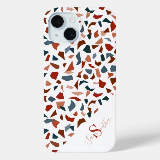 モダンテラッツォモザイク柄モノグラム Case-Mate iPhoneケース (裏面)