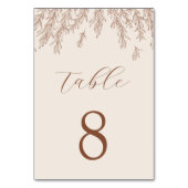 モダンテラミニマルコッタアイボリー離れ結婚ズ テーブルナンバー (正面)