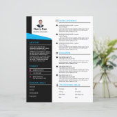 モダンテンプレートの再開カスタマイズ可能なフォトブルーCV (スタンド正面)