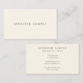 モダンテンプレートエレガントクリームのシグネチャーマット 名刺 (正面/裏面)