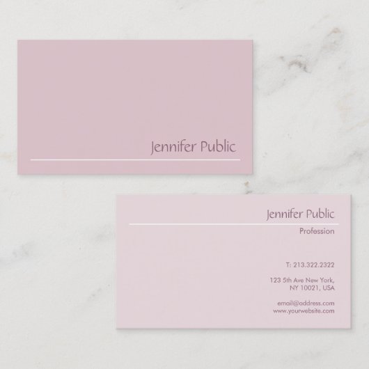 モダンテンプレートエレガントトレンディープロフェッショナルシック 名刺 (正面/裏面)