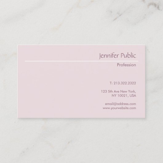 モダンテンプレートエレガントトレンディープロフェッショナルシック 名刺 (裏面)