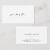 モダンテンプレートエレガントハンドスクリプトプロフェッショナル 名刺 (正面/裏面)