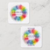 モダンテンプレートエレガントプロフェッショナル スクエア名刺 (正面/裏面)