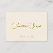 モダンテンプレートエレガント金ゴールドルックタイポグラフィ文字 名刺 (正面)