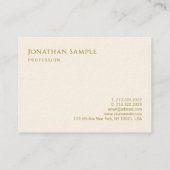 モダンテンプレートエレガント金ゴールドルックタイポグラフィ文字 名刺 (裏面)