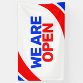 モダンテンプレートオープン・ビジネス・バナーの看板 横断幕 (縦)