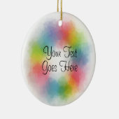 モダンテンプレートカラフルトレンディー手書きスクリプト セラミックオーナメント (右)