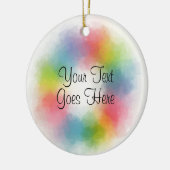 モダンテンプレートカラフルトレンディー手書きスクリプト セラミックオーナメント (左)