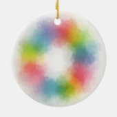 モダンテンプレートカラフルトレンディー手書きスクリプト セラミックオーナメント (裏面)