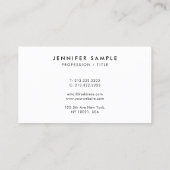 モダンテンプレートシンプルリッチエレガントマルーンレッド 名刺 (裏面)