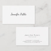 モダンテンプレートハンドスクリプトシンプルトレンディーシック 名刺 (正面/裏面)